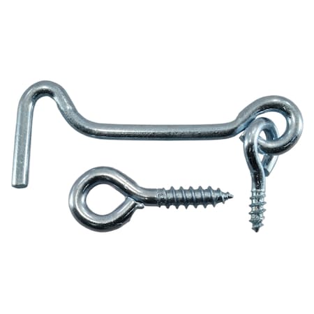 Midwest Fastener Corp. 5/32" x 2-1/2" Zinc Plated Steel Gate Hooks & Eyes 50PK 51028